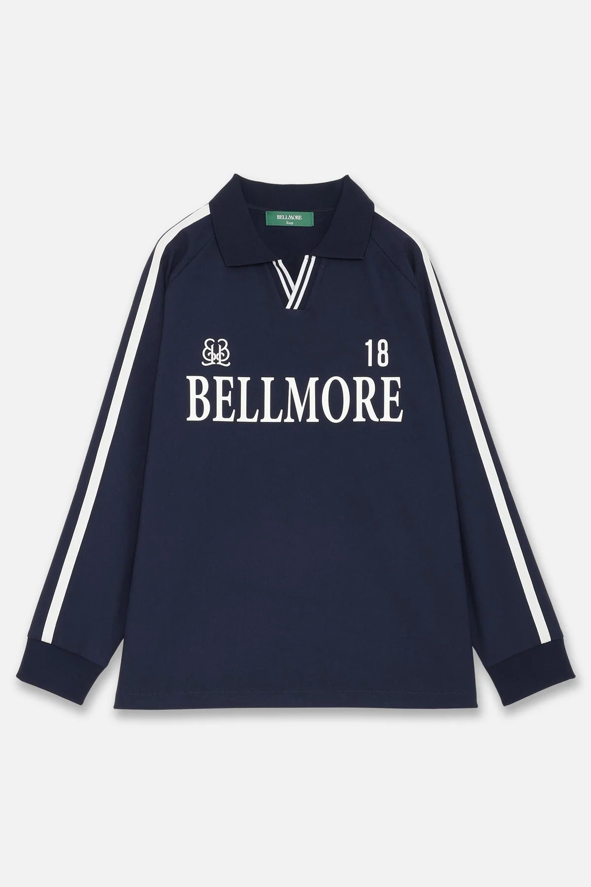 BELLMORE MENS LINE SLEEVE L/S POLO SHIRTS
