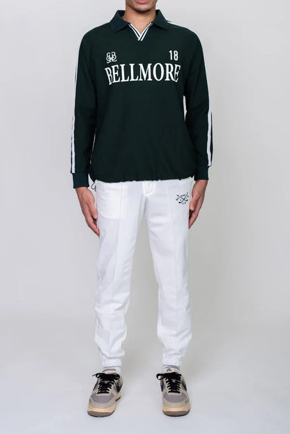 BELLMORE MENS LINE SLEEVE L/S POLO SHIRTS