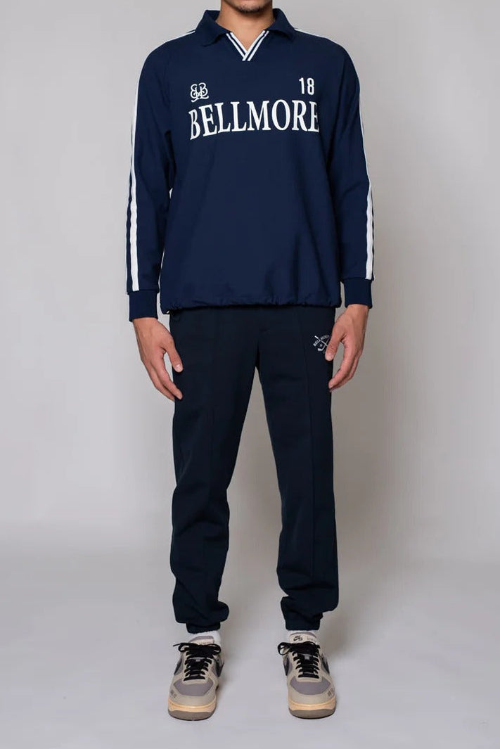 BELLMORE MENS LINE SLEEVE L/S POLO SHIRTS