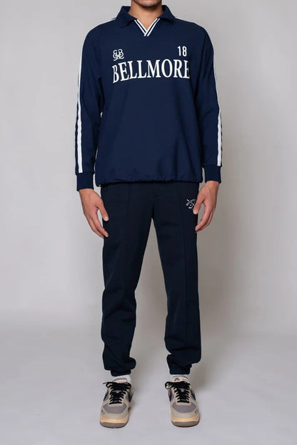 BELLMORE MENS LINE SLEEVE L/S POLO SHIRTS