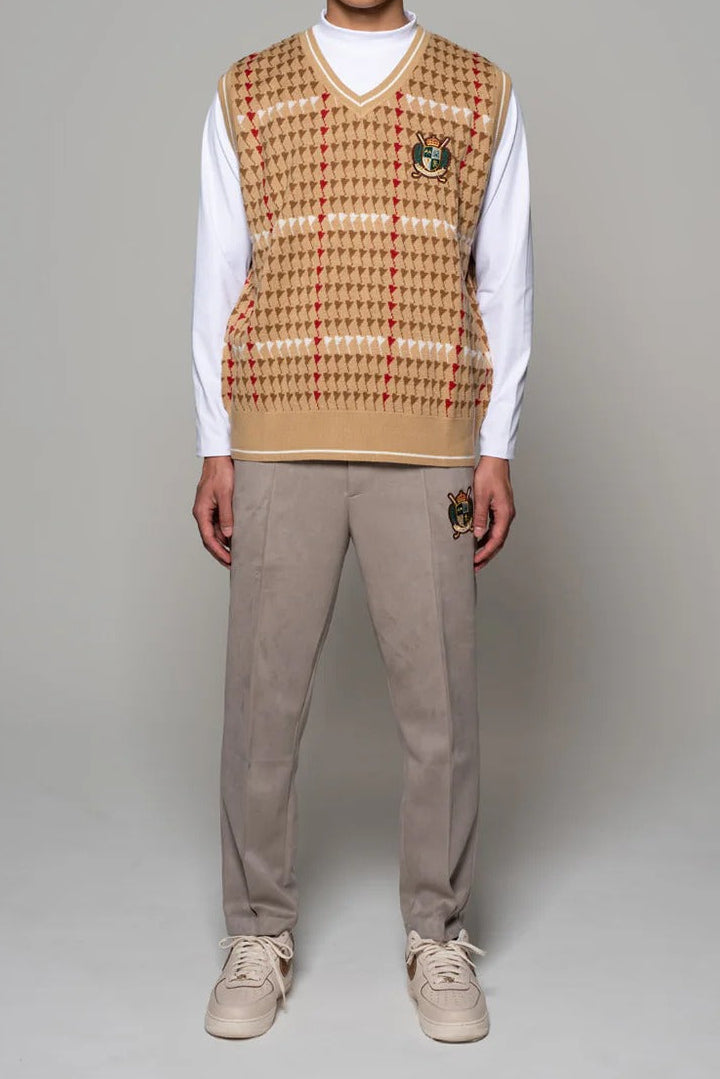 BELLMORE MENS PATTERNED KNIT VEST