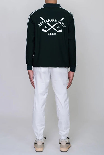 BELLMORE MENS LINE SLEEVE L/S POLO SHIRTS