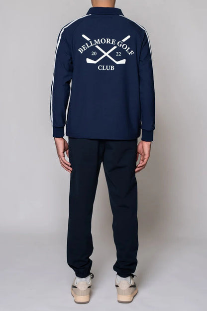 BELLMORE MENS LINE SLEEVE L/S POLO SHIRTS