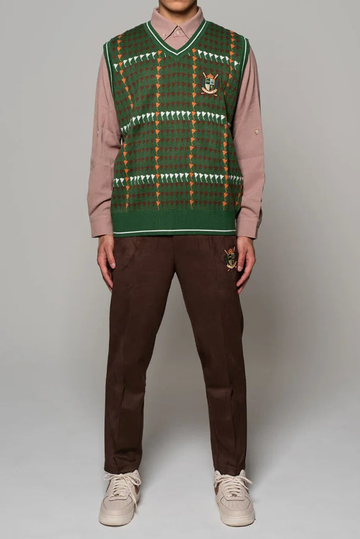 BELLMORE MENS PATTERNED KNIT VEST