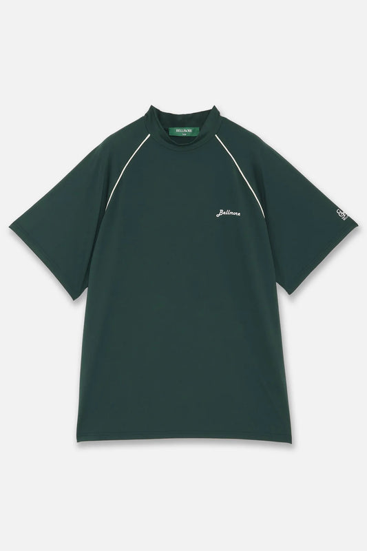 BELLMORE MENS PIPING LOGO S/S MOCK NECK