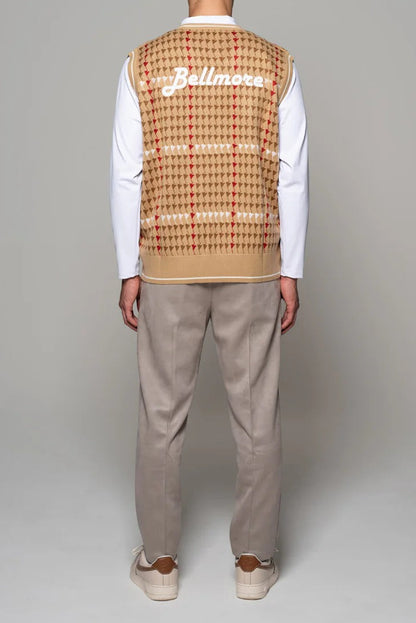 BELLMORE MENS PATTERNED KNIT VEST