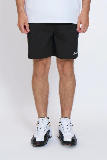 BELLMORE MENS DRY-STRETCH LOGO SHORT PANTS
