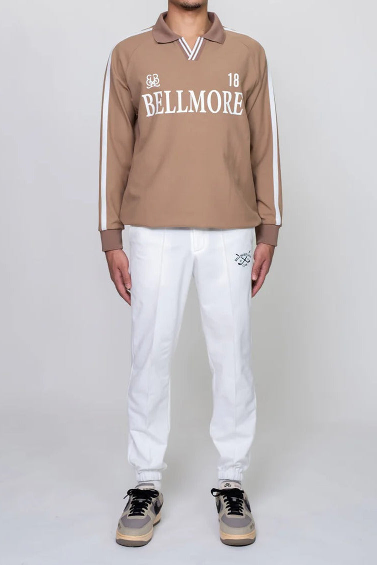 BELLMORE MENS LINE SLEEVE L/S POLO SHIRTS