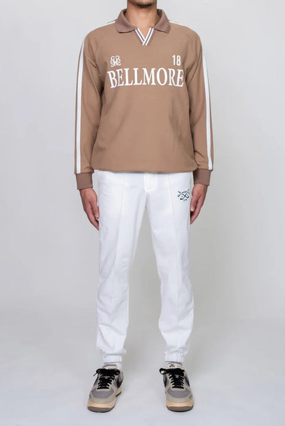 BELLMORE MENS LINE SLEEVE L/S POLO SHIRTS