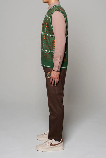 BELLMORE MENS PATTERNED KNIT VEST