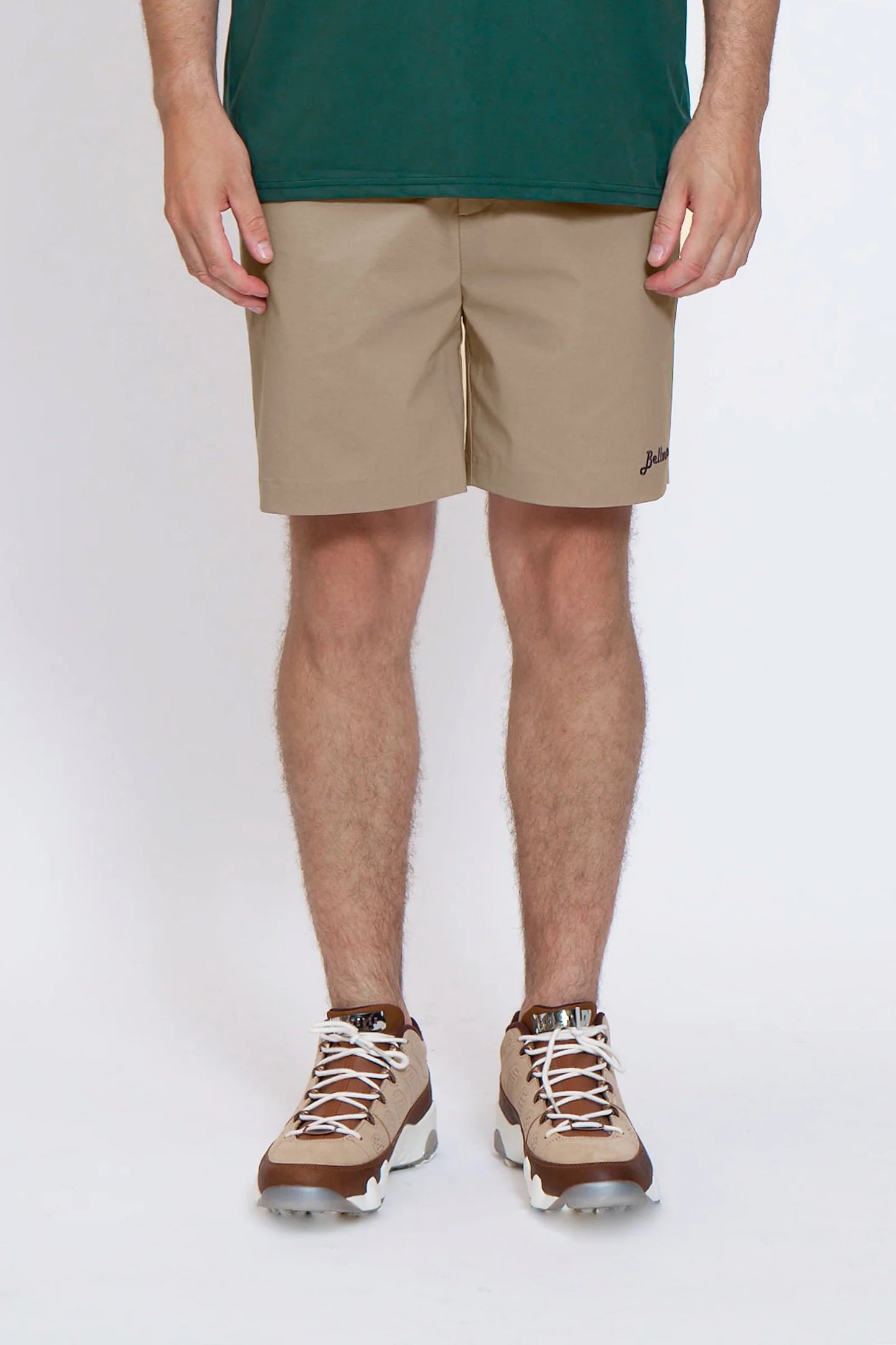 BELLMORE MENS DRY-STRETCH LOGO SHORT PANTS