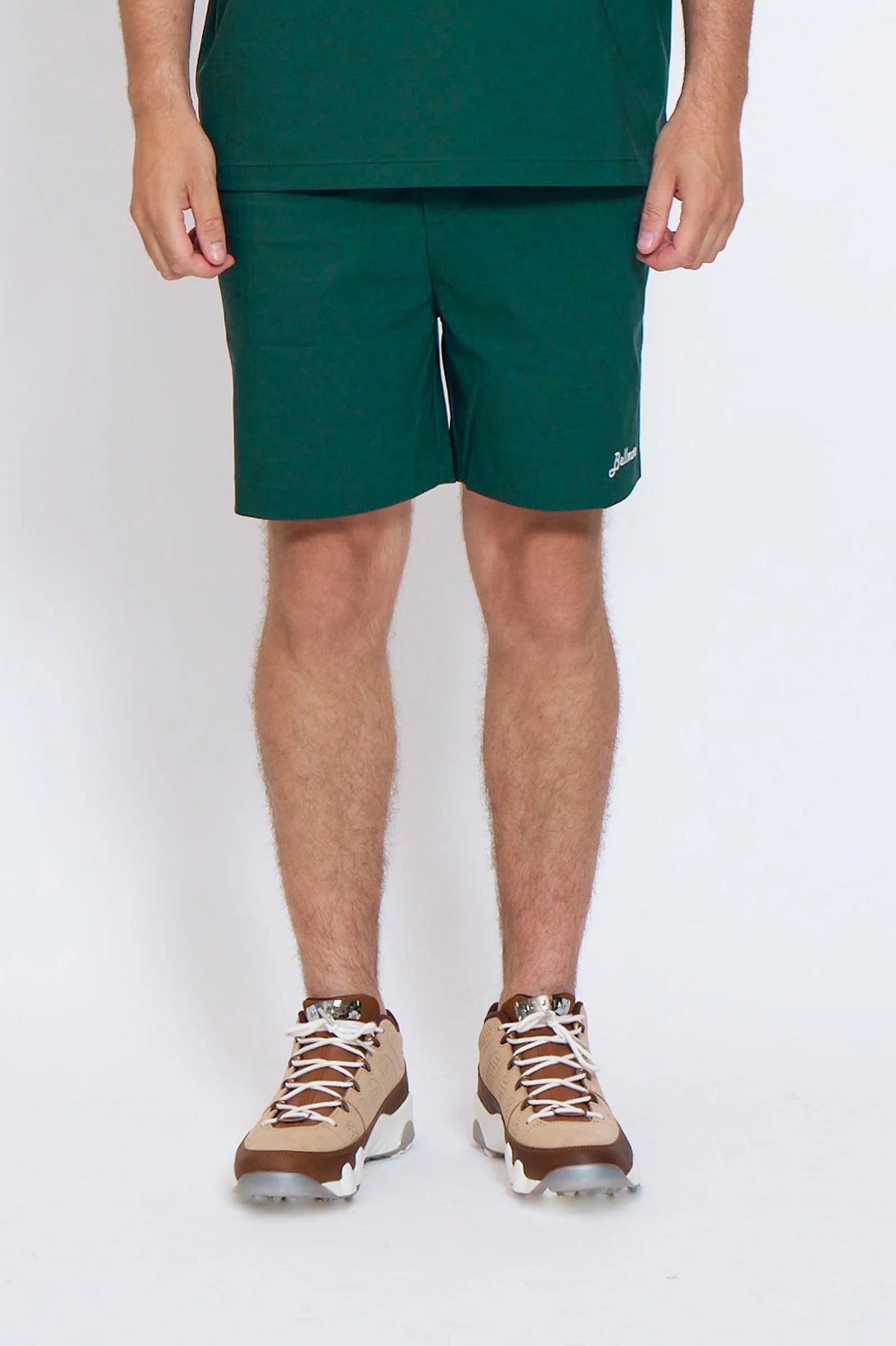 BELLMORE MENS DRY-STRETCH LOGO SHORT PANTS