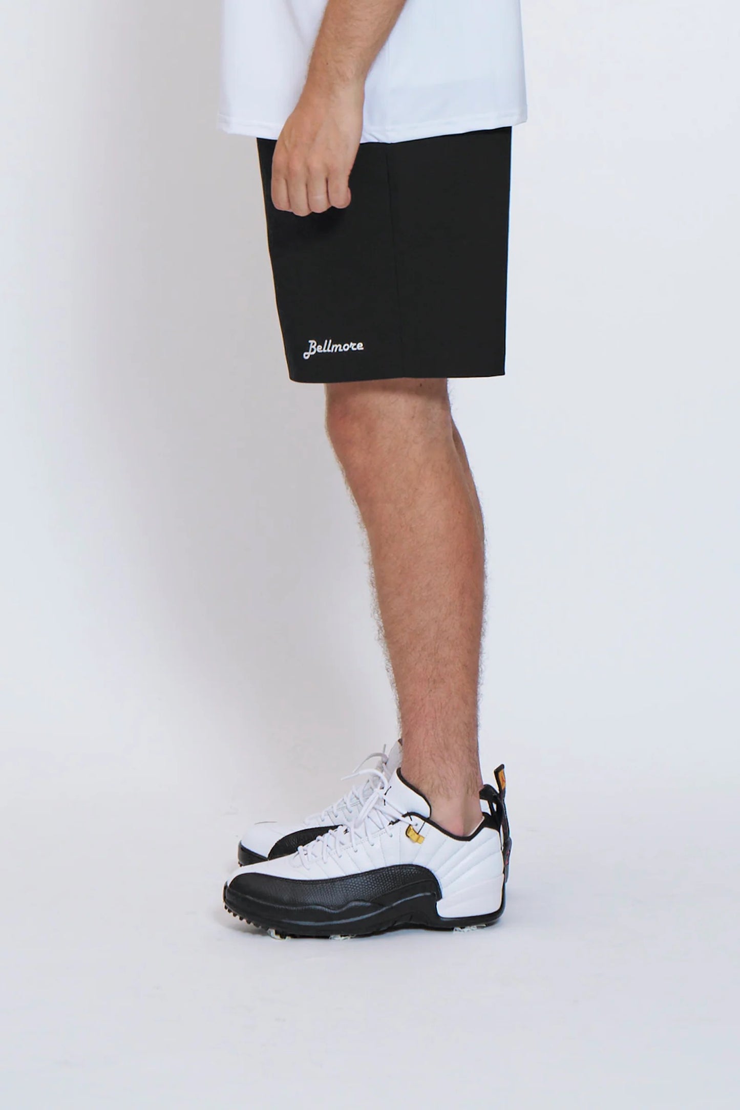BELLMORE MENS DRY-STRETCH LOGO SHORT PANTS