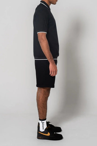 BELLMORE MENS JACQUARD S/S POLO SHIRTS