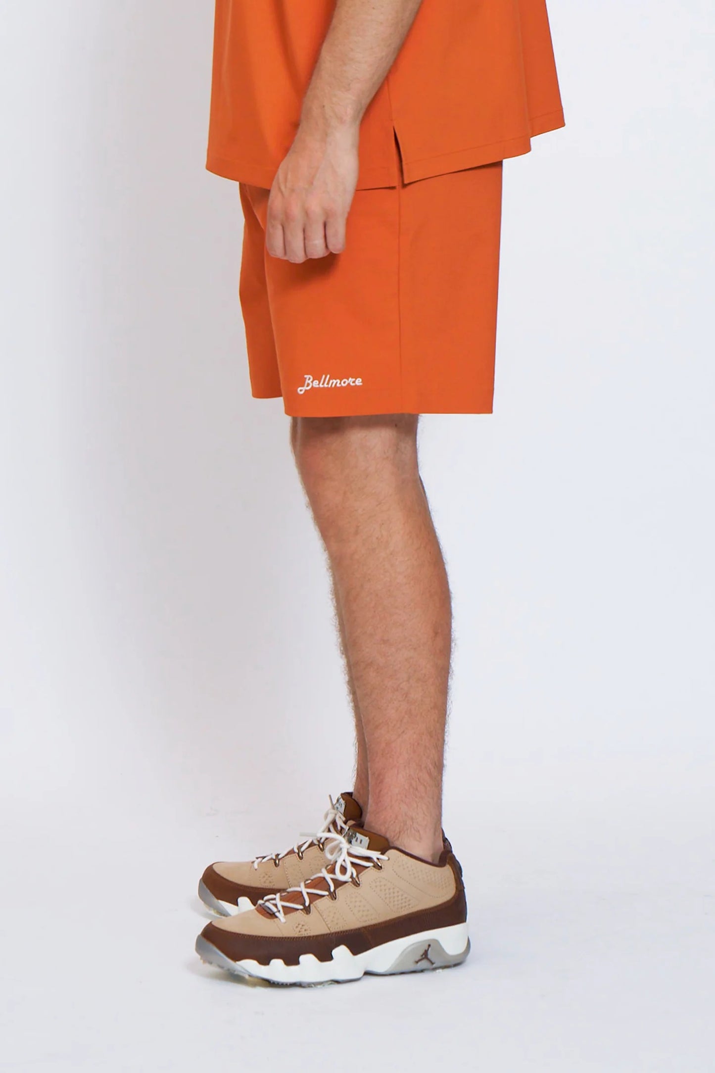 BELLMORE MENS DRY-STRETCH LOGO SHORT PANTS