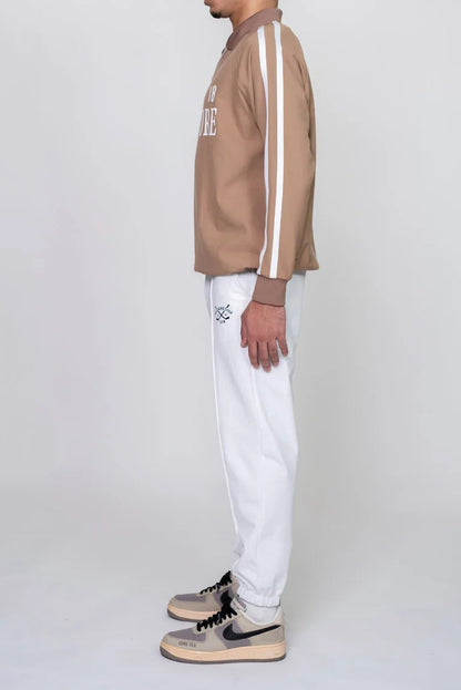 BELLMORE MENS LINE SLEEVE L/S POLO SHIRTS