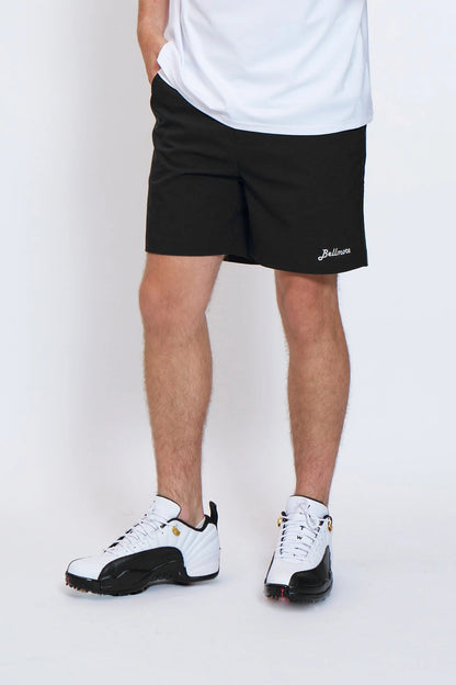 BELLMORE MENS DRY-STRETCH LOGO SHORT PANTS