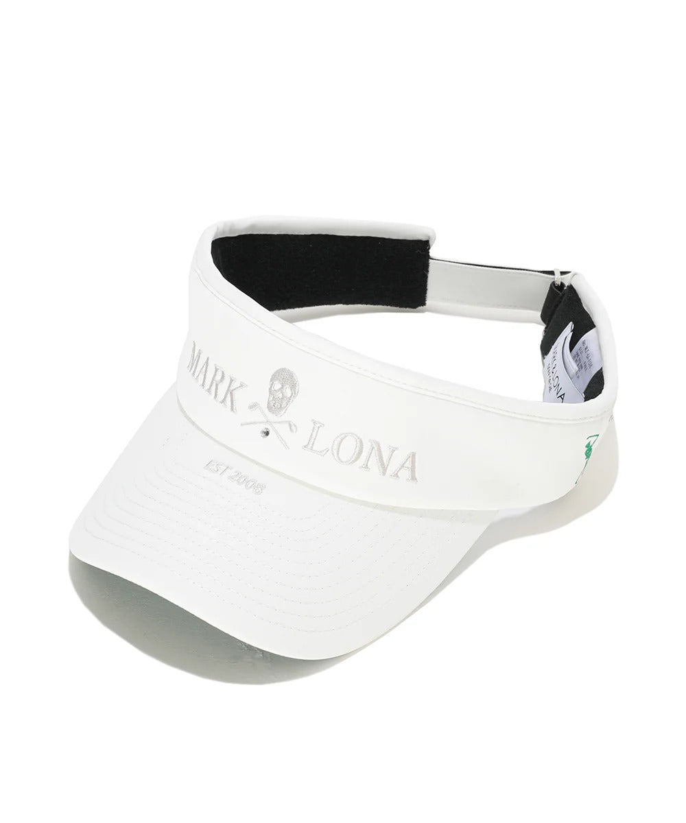 MARK&LONA WOMEN Iron Skull Crystal Accent Visor