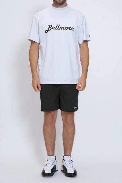 BELLMORE MENS DRY-STRETCH LOGO SHORT PANTS