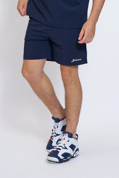 BELLMORE MENS DRY-STRETCH LOGO SHORT PANTS