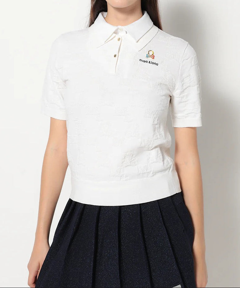 MARK&LONA WOMENS Quadro Icon 2-Way Collar Knit Polo