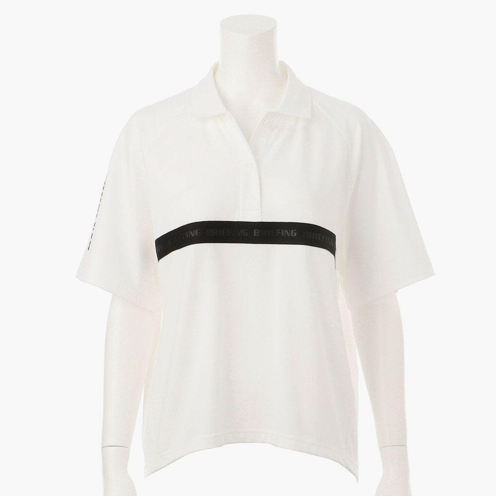 BRIEFING WOMENS WS SLEEVE LOGO POLO RELAXED FIT