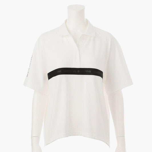 BRIEFING WOMENS WS SLEEVE LOGO POLO RELAXED FIT