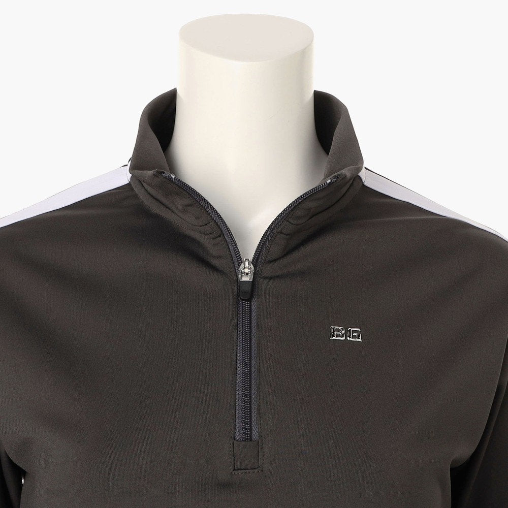 BRIEFING WOMENS CL WS TRICOLOR LINE LS HALF ZIP SHIRT