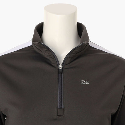 BRIEFING WOMENS CL WS TRICOLOR LINE LS HALF ZIP SHIRT