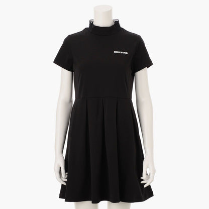 BRIEFING WOMENS WS NECK LOGO HIGHNECK PLEATED DRESS