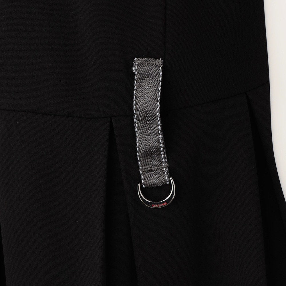 BRIEFING WOMENS WS NECK LOGO HIGHNECK PLEATED DRESS