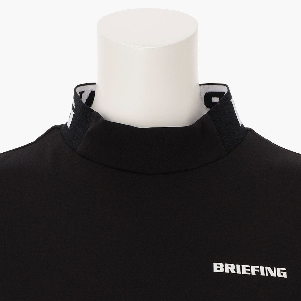 BRIEFING WOMENS WS NECK LOGO HIGHNECK PLEATED DRESS