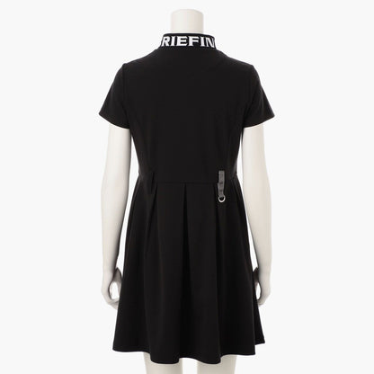BRIEFING WOMENS WS NECK LOGO HIGHNECK PLEATED DRESS