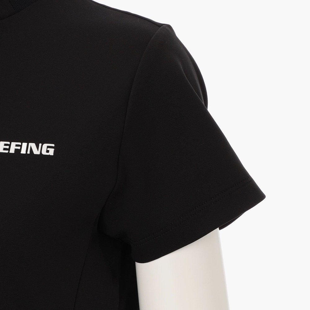 BRIEFING WOMENS WS NECK LOGO HIGHNECK PLEATED DRESS