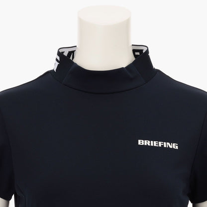 BRIEFING WOMENS WS NECK LOGO HIGHNECK PLEATED DRESS
