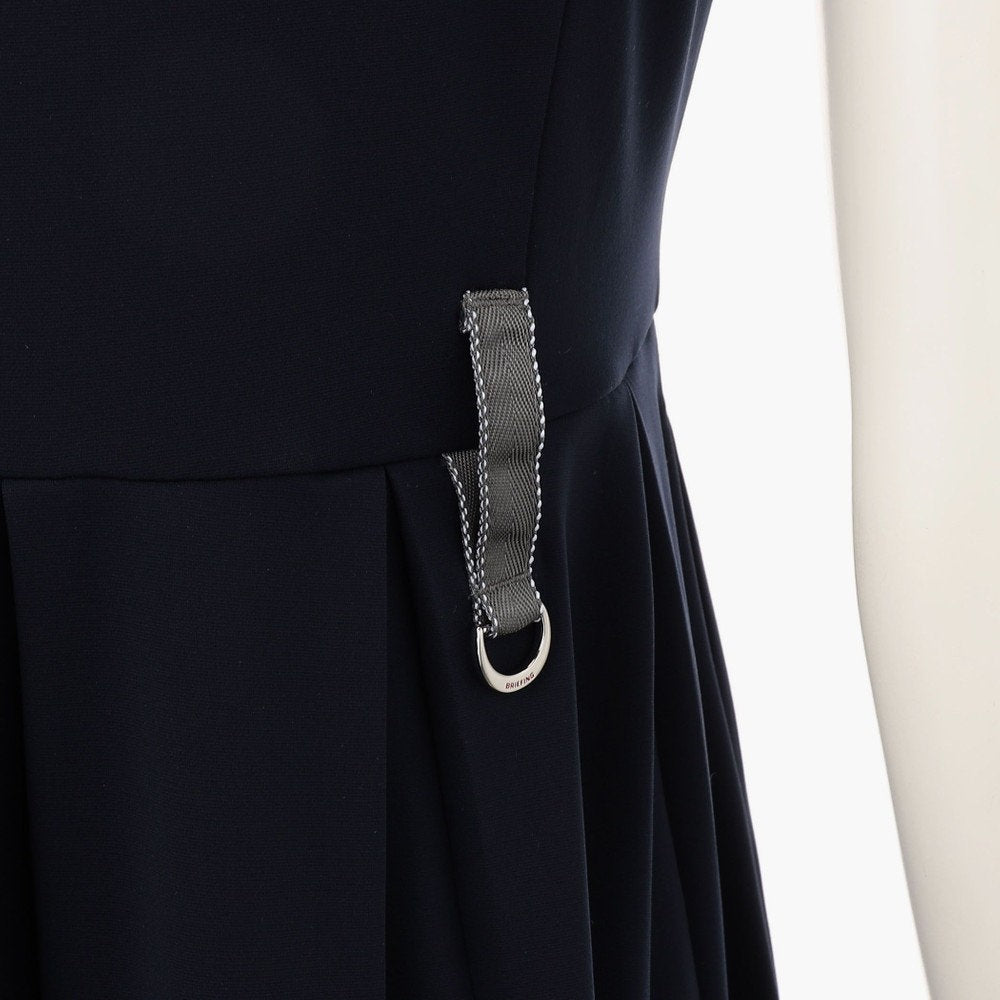 BRIEFING WOMENS WS NECK LOGO HIGHNECK PLEATED DRESS