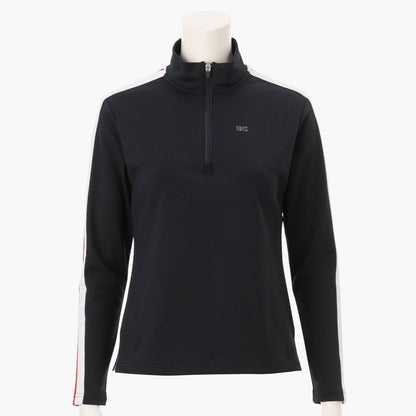 BRIEFING WOMENS CL WS TRICOLOR LINE LS HALF ZIP SHIRT