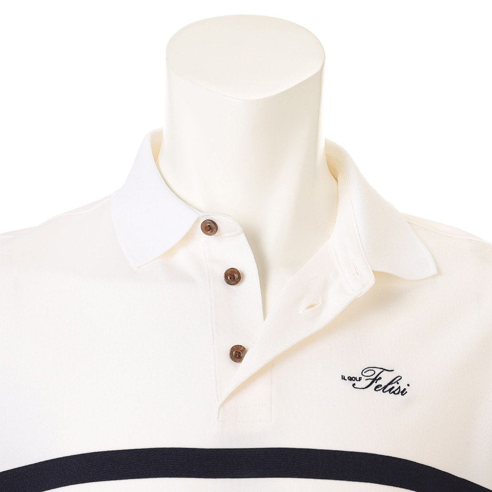 FELISI MENS MS STRIPE EMB POLO
