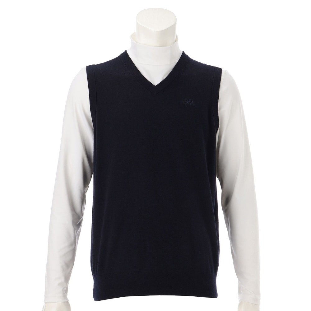 FELISI MENS MS MERINO EMB V NECK KNIT VEST