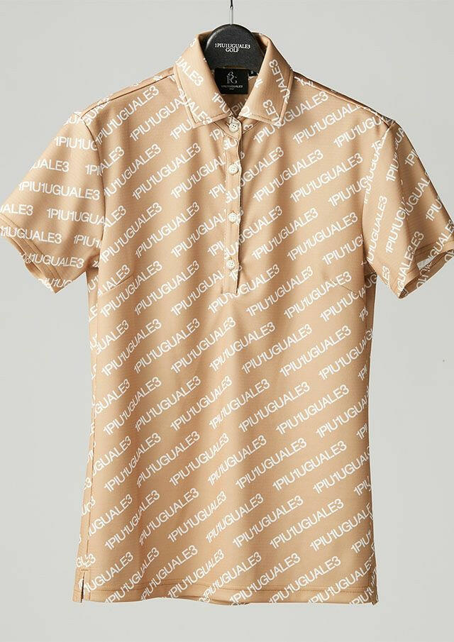 1PIU1UGUALE3 WOMENS 113 GOLF S/S POLO DIAGONAL LOGO