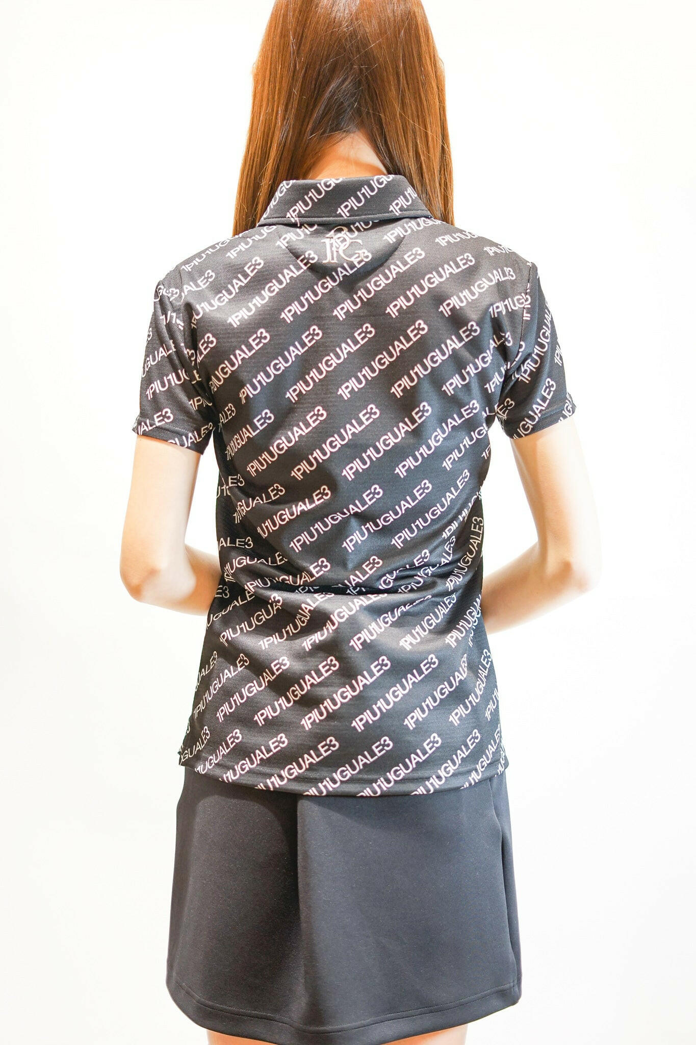 1PIU1UGUALE3 WOMENS 113 GOLF S/S POLO DIAGONAL LOGO