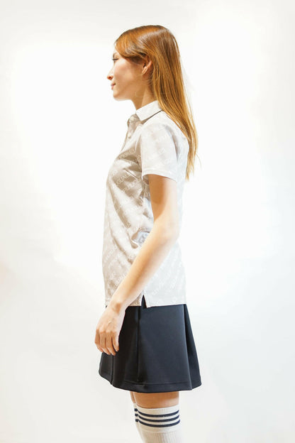 1PIU1UGUALE3 WOMENS 113 GOLF S/S POLO DIAGONAL LOGO