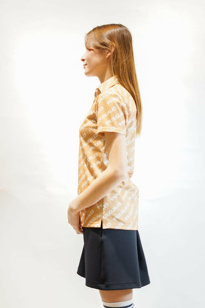 1PIU1UGUALE3 WOMENS 113 GOLF S/S POLO DIAGONAL LOGO